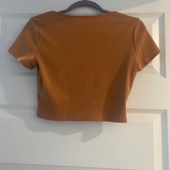 Princess Polly Women’s Rust Ribbed Crop Top - size 8 - Picture 3 of 3